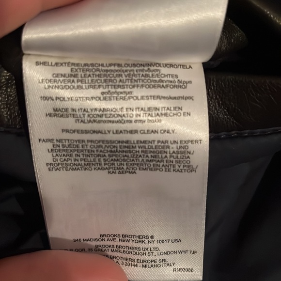 Brooks Brothers brown leather jacket - medium - Picture 3 of 4